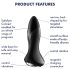 Plug Rotativo Satisfyer 1 - Vibrador Anal com Pérolas (Preto)