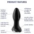 Satisfyer Rotator Plug 2 - Vibrador Anal com Pérolas (Preto)