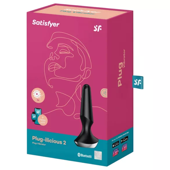 Satisfyer Plug-ilicious 2 - Vibrador anal controlado por app (preto)