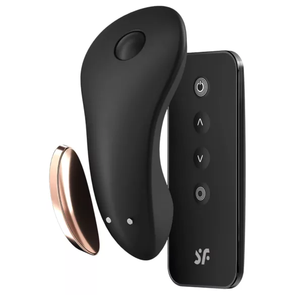 Satisfyer Little Secret - vibrador clitóris inteligente à prova d'água - preto