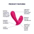 Satisfyer Top Secret - vibrador duplo motor control app - silicone rosa