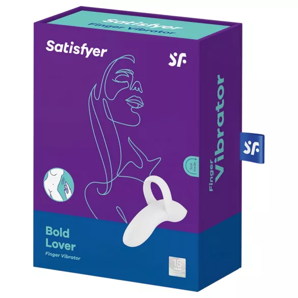 Satisfyer Bold Lover - vibrador de dedo recarregável à prova d'água - branco