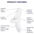 Satisfyer Bold Lover - vibrador de dedo recarregável à prova d'água - branco