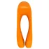 Satisfyer Candy Cane - vibrador recarregável duplo à prova d'água - laranja
