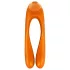Satisfyer Candy Cane - vibrador recarregável duplo à prova d'água - laranja