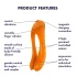 Satisfyer Candy Cane - vibrador recarregável duplo à prova d'água - laranja