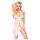 Penthouse Sweet Beast - Conjunto babydoll rosado (branco)