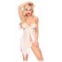 Penthouse Sweet Beast - Conjunto babydoll rosado (branco)