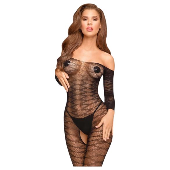 Penthouse Dreamy Diva - Macacão Carmen Ziguezague (preto) - XL
