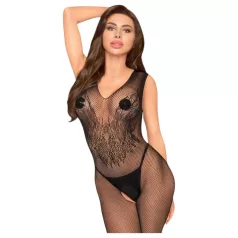 Penthouse - body arrastão sem mangas - preto - XL