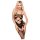 Penthouse Hot Nightfall - conjunto de rede ondulada e aberta (preto) - XL