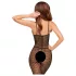 Penthouse Dark Wish - macacão arrastão aberto - preto - XL