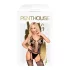 Penthouse Love Bud - conjunto de lingerie rendada aberta - preto