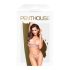 Penthouse Double Spice - conjunto lingerie rendado - sutiã e calcinha - nude - M/L