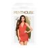 Penthouse Earth-shaker: conjunto vermelho com alças sensuais - M/L