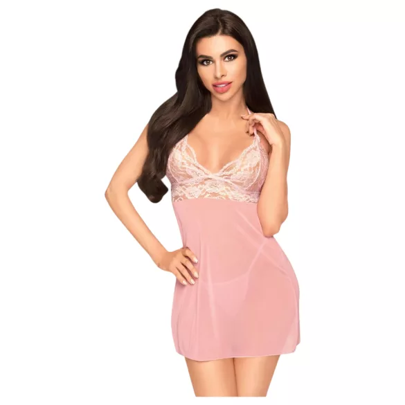 Penthouse - camisola sexy com tanga - renda - rosa - M/L