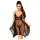 Penthouse Naughty Doll - lingerie de renda e tanga - preto - L/XL