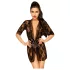 Penthouse - robe de renda e tanga - preto