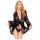 Penthouse Hypnotic Power - robe curto rendado e tanga (preto)