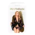 Penthouse Hypnotic Power - robe curto rendado e tanga - preto