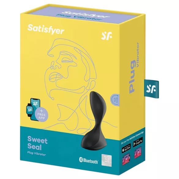 Satisfyer - vibrador anal inteligente - silicone preto