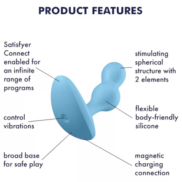 Satisfyer Deep Diver - Vibrador anal controlado por app (azul)