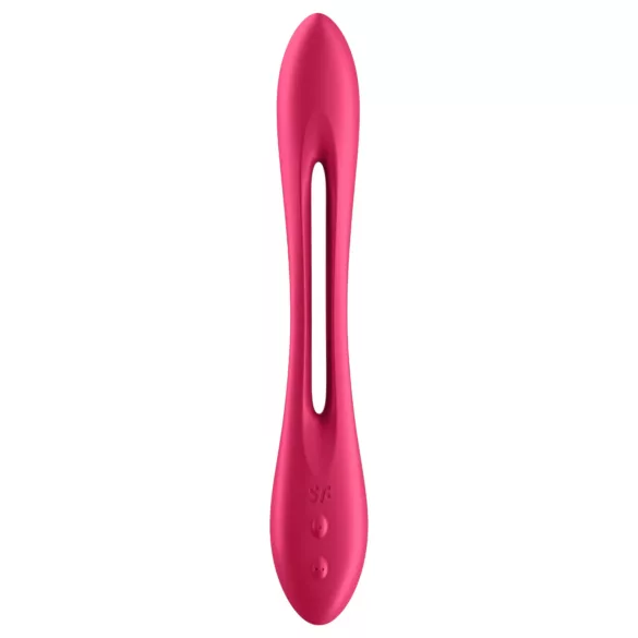Satisfyer Elastic Joy - vibrador casal flexível recarregável - silicone vermelho