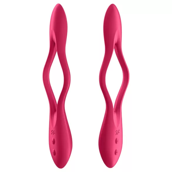 Satisfyer Elastic Joy - vibrador casal flexível recarregável - silicone vermelho