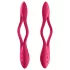 Satisfyer Elastic Joy - vibrador casal flexível recarregável - silicone vermelho