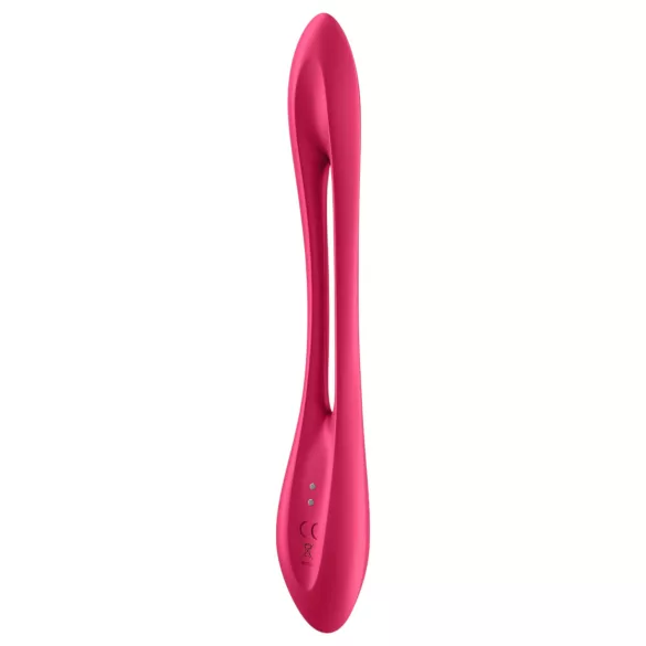 Satisfyer Elastic Joy - vibrador casal flexível recarregável - silicone vermelho