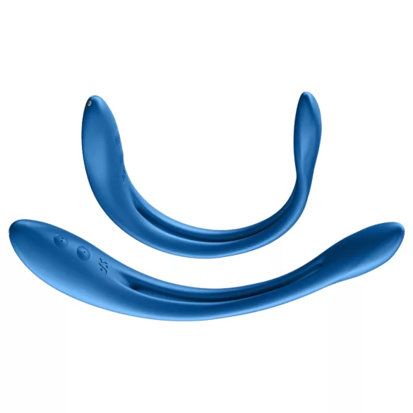 Satisfyer Elastic Game - vibrador casal flexível recarregável silicone azul