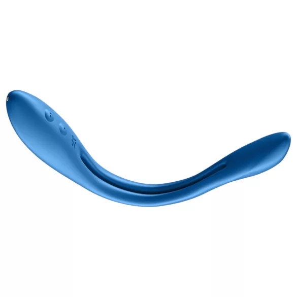 Satisfyer Elastic Game - vibrador casal flexível recarregável silicone azul
