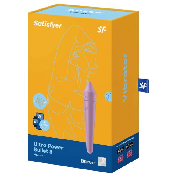 Satisfyer Ultra Power Bullet 8 - vibrador inteligente à prova d'água (roxo)