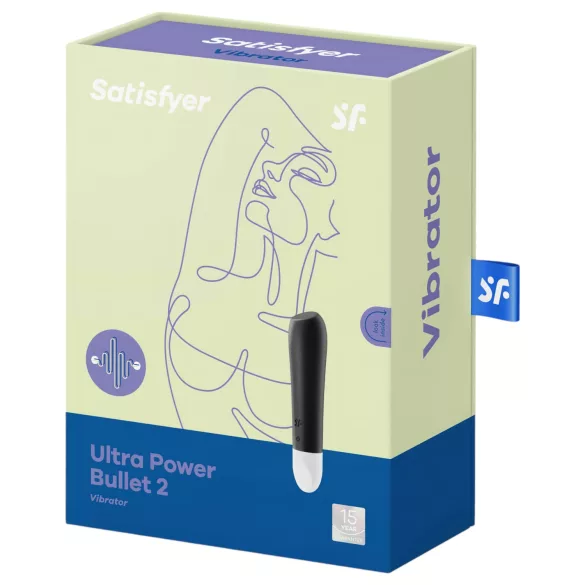 Satisfyer - bullet vibrador clitóris potente à prova d'água - preto