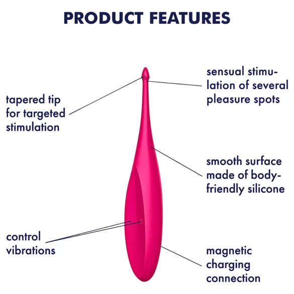 Satisfyer Twirling Fun - vibrador clitóris recarregável à prova d'água - rosa