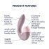 Satisfyer Supernova - Vibrador 2 em 1 com Ondas de Ar, Rec. (Rosa)