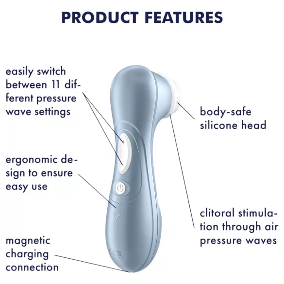 Satisfyer Pro 2 Gen2 - vibrador clitóris sucção recarregável - azul