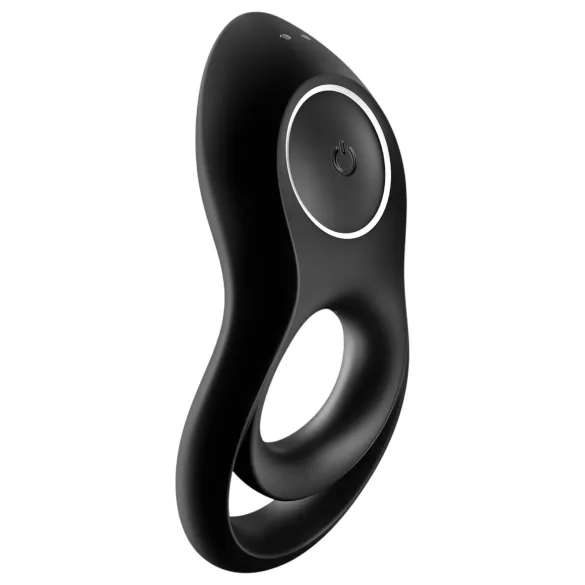 Satisfyer Legendary Duo - anel peniano vibratório recarregável - silicone preto