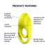 Satisfyer Spectacular - anel peniano vibratório à prova d'água (amarelo)