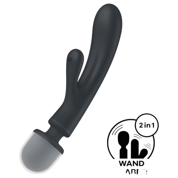 Satisfyer Triple Lover - Vibrador prateado com massagem ponto G