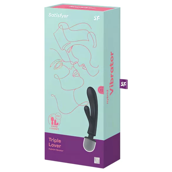 Satisfyer Triple Lover - vibrador ponto G e massageador - prata