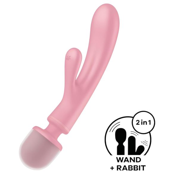 Satisfyer Triple Lover - Vibrador G-ponto e massageador (rosa)