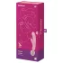 Satisfyer Triple Lover - vibrador ponto G e massageador - silicone rosa