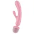 Satisfyer Triple Lover - vibrador ponto G e massageador - silicone rosa