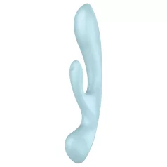   Satisfyer Triple Oh - vibrador recarregável com braço para o clitóris (azul)