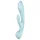 Satisfyer Triple Oh - vibrador recarregável com estimulador de clitóris - azul
