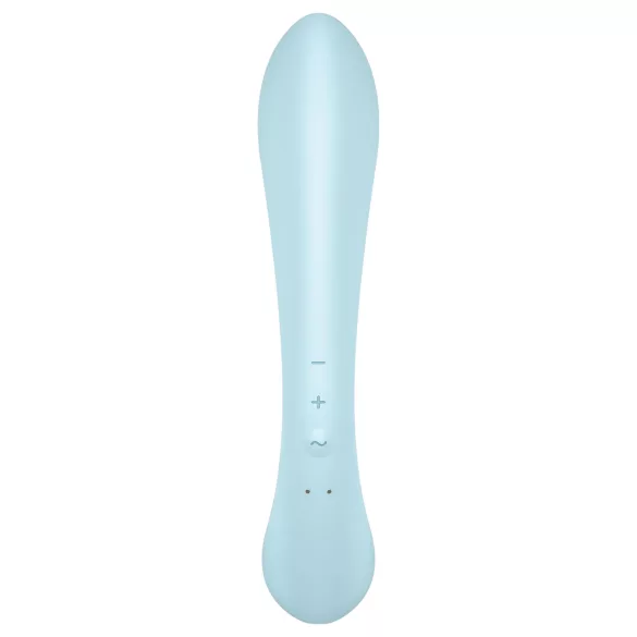 Satisfyer Triple Oh - vibrador recarregável com estimulador de clitóris - azul