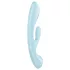 Satisfyer Triple Oh - vibrador recarregável com estimulador de clitóris - azul