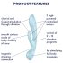 Satisfyer Triple Oh - Vibrador recarregável com braço para clitóris (azul)