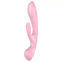   Satisfyer Triple Oh - vibrador recarregável com estimulador de clitóris - rosa